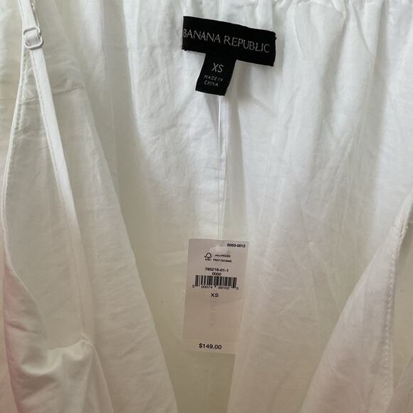 Banana Republic Poplin Backless Maxi Dress XS NWT cream - Picture 4 of 7